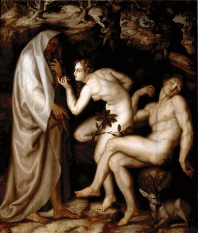 Eevan luominen (maalaus tekijältä Andrea di Mariotto del Minga