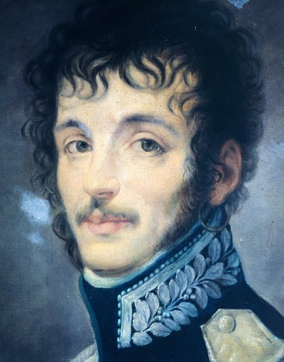 Kreivi Teodoro Lechi Italian armeijan kuninkaallisen kaartin virkapuvussa, Andrea Appiani, kuva, yksityiskohta tekijältä Andrea the Elder Appiani