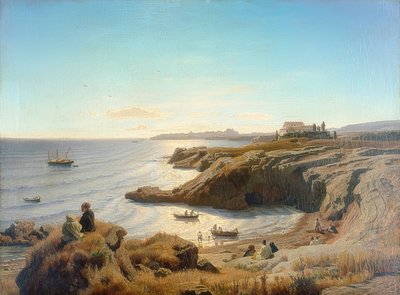 Syrakusan rannikko. 1861 tekijältä Andreas Achenbach