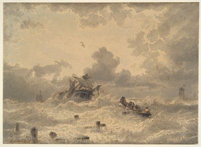 Myrsky merellä tekijältä Andreas Achenbach