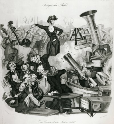 Hector Berliozin (1803-69) konsertti vuonna 1846 (kaiverrus) tekijältä Andreas Geiger