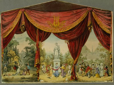 Luonnos Pietarin keisarillisen teatterin verholle, 1830-luku tekijältä Andreas Leonhard Roller
