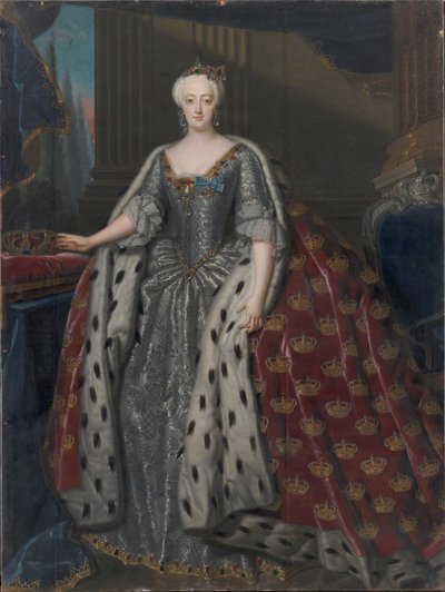 Sophie Magdalene of Brandenburg-Kulmbach 1700-1770, Tanskan ja Norjan kuningatar, 1739. tekijältä Andreas Møller