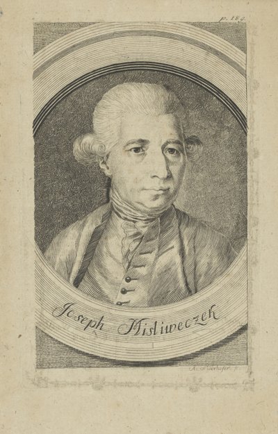 Säveltäjä Josef Myslivecekin muotokuva 1737-1781, nro 1780. tekijältä Andreas Niederhofer