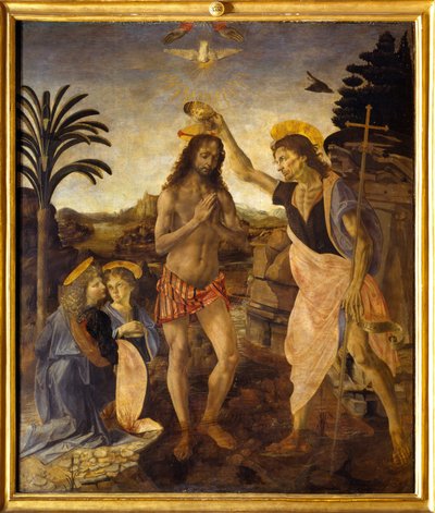 Kristuksen kaste tekijältä Andreea & Vinci Leonardo da (1452 1519) Verrocchio