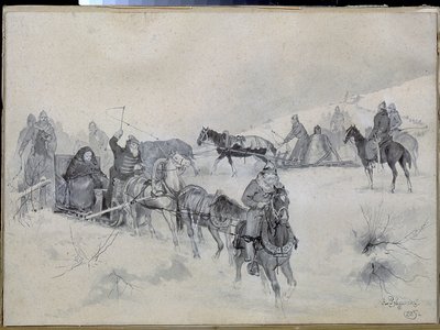 Martha Borletskaya (Au Marfa Posanixa Au Martha La Mairesse tekijältä Andrei Petrovich Ryabushkin