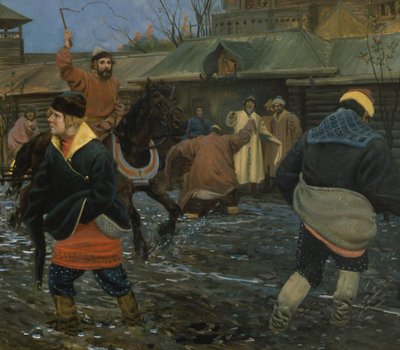1600-luvun Moskovan katu pyhäpäivänä tekijältä Andrei Petrovich Ryabushkin
