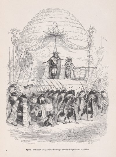 Sen jälkeen sisään tuli hirvittävillä pistoilla aseistautunut vartijoiden ruumis Scenes from the P:stä..., n. 1837-47. tekijältä Andrew Best Leloir