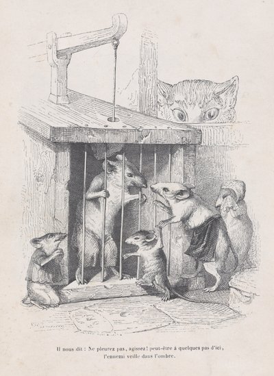 Hän sanoo meille: älä itke, toimi! elokuvasta Kohtaukset eläinten yksityisestä ja julkisesta elämästä..., n. 1837-47. tekijältä Andrew Best Leloir