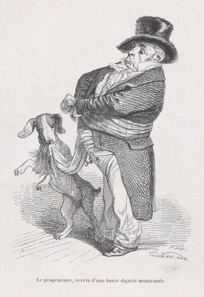 Omistaja kohtauksista eläinten yksityisestä ja julkisesta elämästä, n. 1837-47. tekijältä Andrew Best Leloir