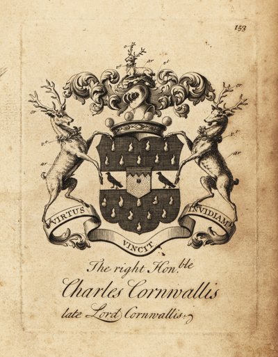 Oikeiston vaakuna, kunnianarvoisa Charles Cornwallis, Lord Cornwallis, 4. Baron Cornwallis tekijältä Andrew Johnston