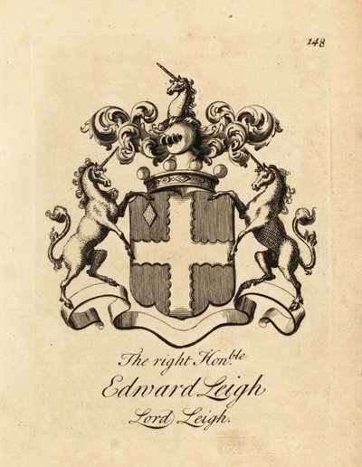 Oikeanpuoleisen vaakuna, kunnianarvoisa Edward Leigh, Lord Leigh, 3. Baron Leigh tekijältä Andrew Johnston