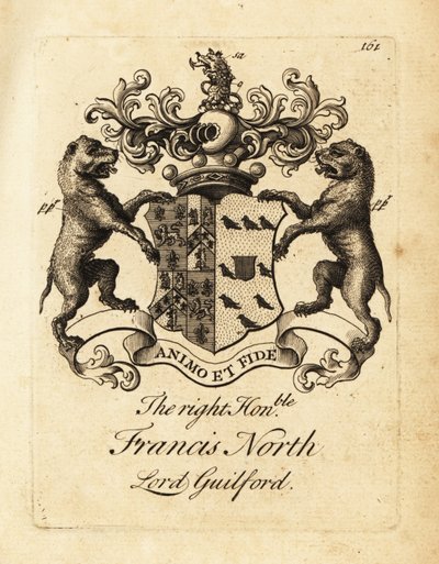 Oikeiston vaakuna, kunnianarvoisa Francis North, Lord Guilford, 2. Baron Guilford tekijältä Andrew Johnston