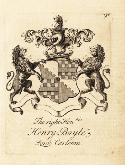 Oikeanpuoleisen Henry Boylen, Lord Carletonin vaakuna tekijältä Andrew Johnston