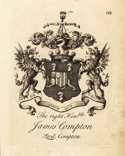 Oikeanpuoleisen James Comptonin, Lord Comptonin, Northamptonin 5. jaarlin vaakuna tekijältä Andrew Johnston