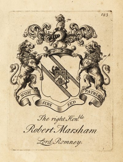 Oikeanpuoleisen Robert Marshamin, Lord Romneyn vaakuna tekijältä Andrew Johnston