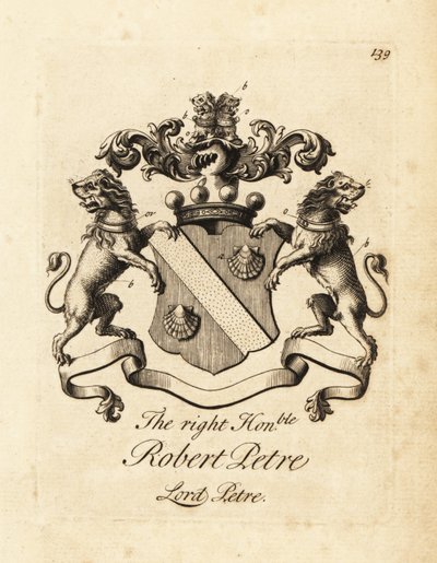 Oikeuskunnan vaakuna, kunnianarvoisa Robert Petre, Lord Petre, 8. Baron Petre tekijältä Andrew Johnston