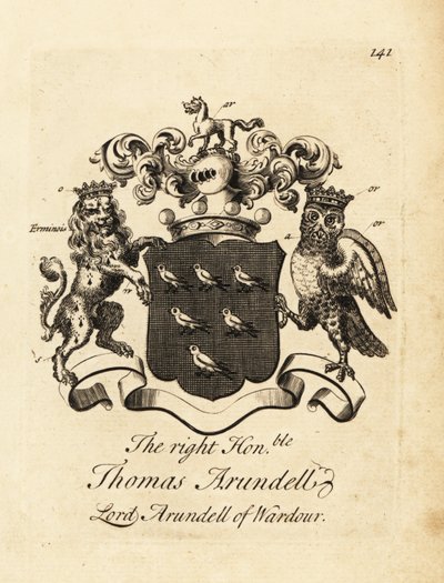 Oikeanpuoleisen Thomas Arundellin vaakuna, Wardourin lordi Arundell, Wardourin 7. Baron Arundell tekijältä Andrew Johnston