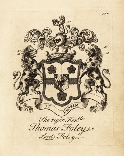 Oikeanpuoleisen vaakuna, Thomas Foley, Lord Foley tekijältä Andrew Johnston