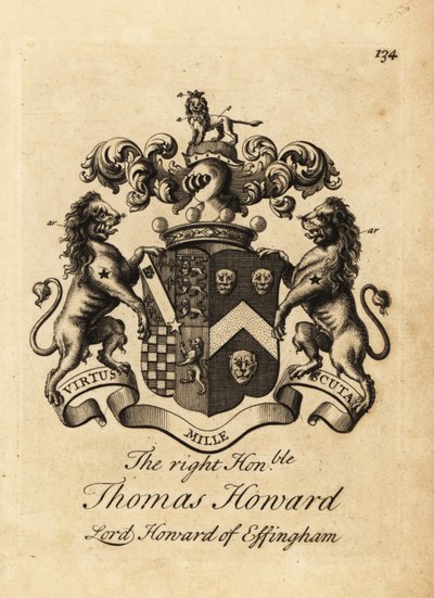 Oikeanpuoleisen Thomas Howardin, Effinghamin 2. jaarlin, Effinghamin lordi Howardin vaakuna tekijältä Andrew Johnston