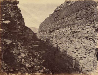 Lautanen 22. Burning Rock Cut,1869 (kuva). tekijältä Andrew Joseph Russell