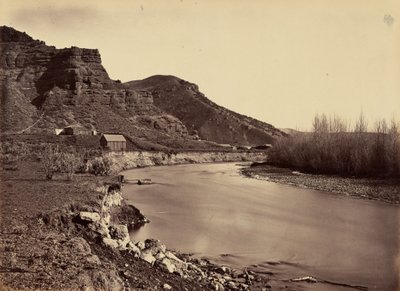Lautanen 35. Echo City, näkymä Weber-jokea ylöspäin,1869 (kuva). tekijältä Andrew Joseph Russell