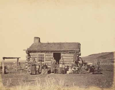 Lautanen 48. Mormoniperhe, Great Salt Lake Valley,1869 (kuva). tekijältä Andrew Joseph Russell