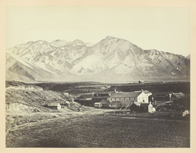 Wasatch Range of Rocky Mountains, Brigham Youngin villatehtaalta käsin katsottuna tekijältä Andrew Joseph Russell
