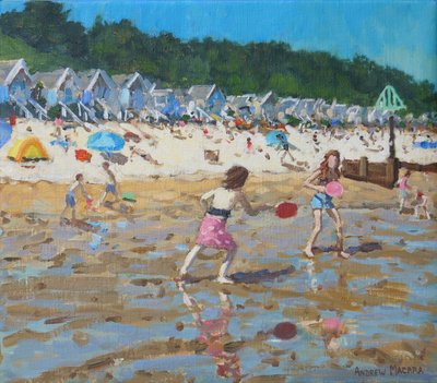 Maila ja pallo, Wells - next -the-sea, 2019, (öljy kankaalle) tekijältä Andrew Macara