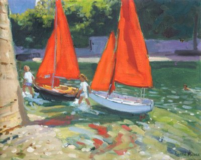 Tytöt purjeveneillä Looe, 2014, tekijältä Andrew Macara