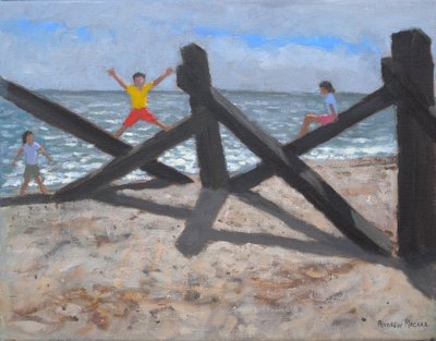 Vanha laituri, 2010 (öljy kankaalle) tekijältä Andrew Macara