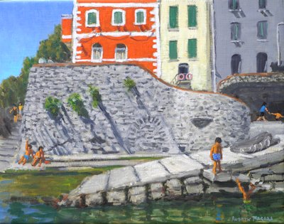 Portafino, Italia (öljy kankaalle) tekijältä Andrew Macara