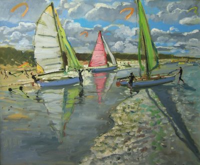 Three Sailboats, Bray Dunes, Ranska tekijältä Andrew Macara