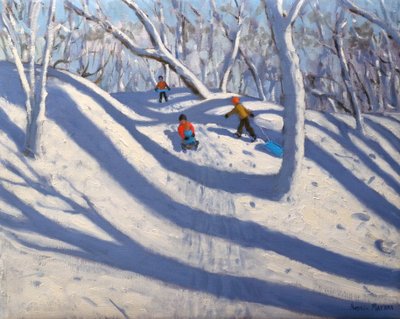 Talvi, Bramcote, Nottingham, 2009 (öljy kankaalle) tekijältä Andrew Macara