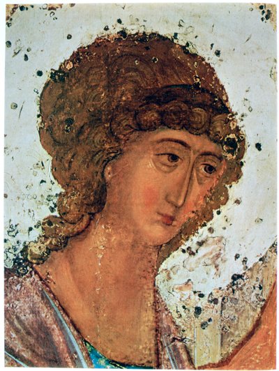 "The Trinity of Roublev", yksityiskohta, c1411 tekijältä Andrey Rublyov