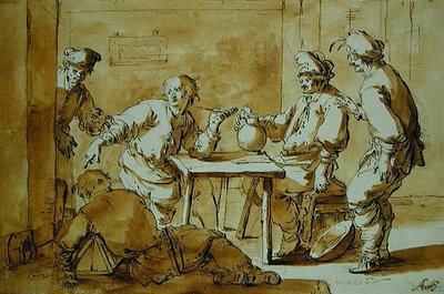 Baarissa, 1633 (kynän ja musteen pesu paperille) tekijältä Andries Both