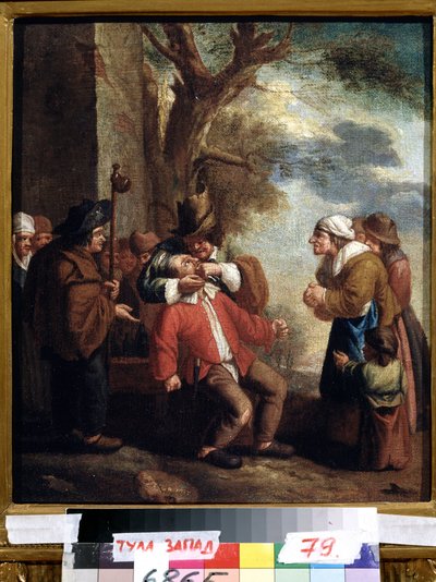 ""Hampaan vetäjä tai kipu"" (Hammaslääkäri. Kipu (sarjasta Viisi aistia) Andries Dirksz Bothin (1608-1641) maalaus 1600-luvun valtion taidemuseo Tula Venäjä tekijältä Andries Both
