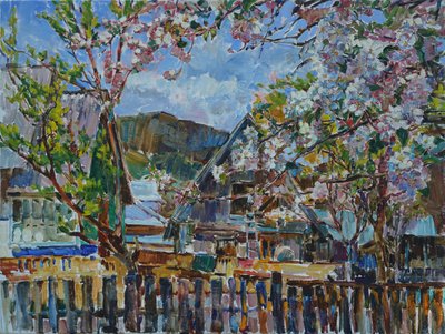 Blooming Mountainin kylä tekijältä Andrii Kutsachenko