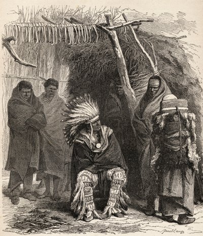Peter La Cherre, kuvitus teoksesta "Maailma käsissä", Gauchard-Brunierin kaivertama, julkaistu 1878 tekijältä Ange Louis Janet