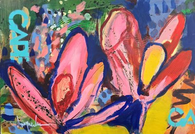 Eläväinen kukkainen abstrakti tekijältä Angela Maritz