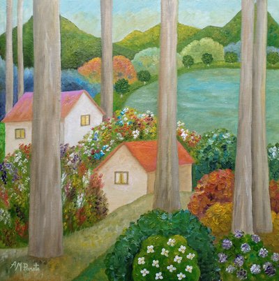 Rauhallinen metsäkylä tekijältä Angeles M. Pomata