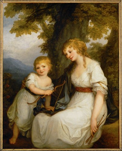 La Baronne de Kruedener et son fils - Paronitar Kruedener ja hänen poikansa ... tekijältä Angelica Kauffman