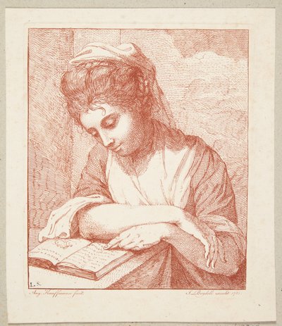 Lukeva tyttö tekijältä Angelica Kauffmann