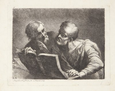 Kaksi vanhaa opiskelijaa tekijältä Angelica Kauffmann