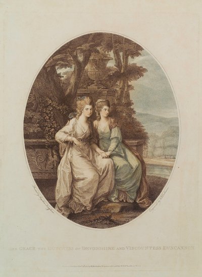 Her Grace Devonshiren herttuatar ja varakreivitar Duncannon, kaiverrus W. Dickinson, 1782 tekijältä Angelica Kauffmann