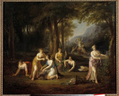 Angelica Kauffmanin (1740-1807) 1700-luvun Pluto poistava proserpiinimaalaus. Mitat 0,40 x 0,56 m Tours Museum of Fine Arts tekijältä Angelica Kauffmann