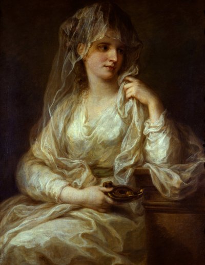 Naisen muotokuva Vestal-neitsyenä - Angelika (Angelica) Kauffmannin (1741-1807) maalaus, öljy kankaalle tekijältä Angelica Kauffmann