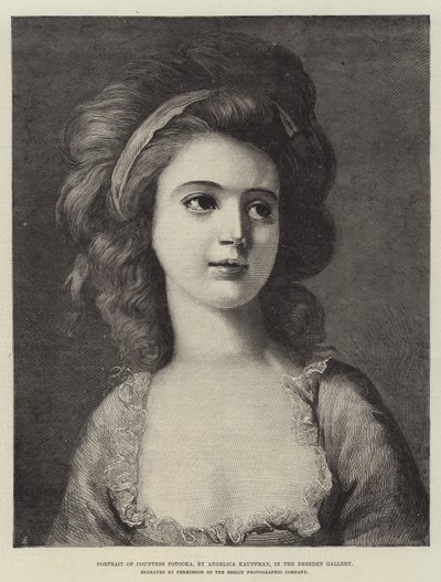 Kreivitär Potockan muotokuva Dresdenin galleriassa tekijältä Angelica Kauffmann