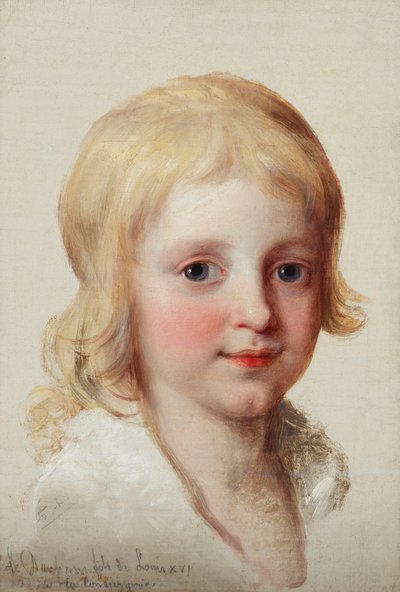 Muotokuvatutkimus Francescosta, Napolin kruununprinssistä, poikana, pää ja hartiat, tekijältä Angelica Kauffmann