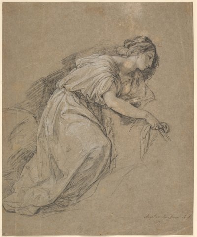 Tutkimus polvistuvan naisen elämästä profiilissa tekijältä Angelica Kauffmann
